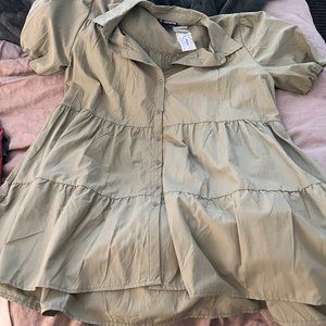 NWT Green Button-up Dress
